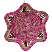 Raspberry and cherry fair-trade chambira basket from the Peruvian Amazon - Amazon Ecology