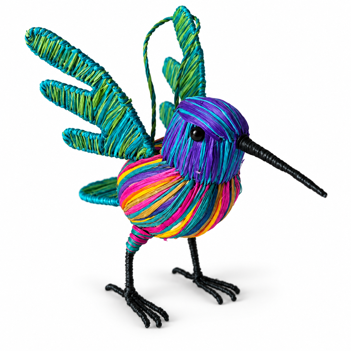FANTASY FLYING HUMMINGBIRD BIRD ORNAMENT
