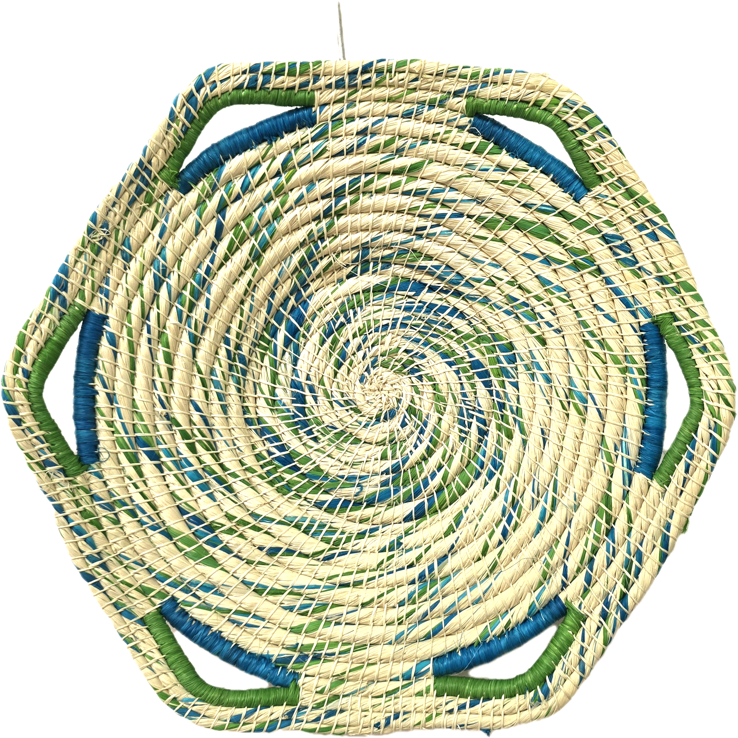 Six-sided premier chambira baskets with two color blend - made by artisans from the Peruvian Amazon