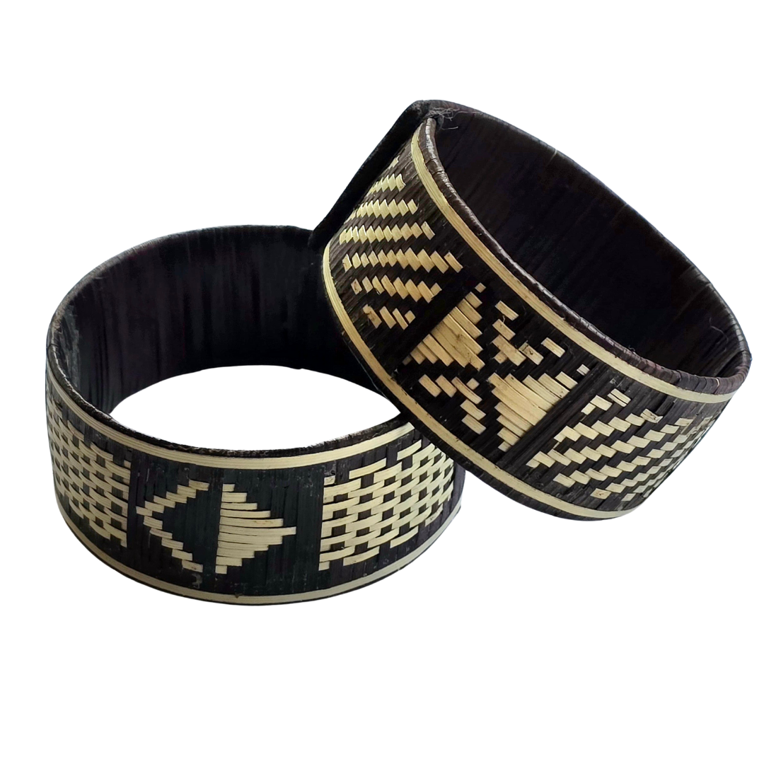 Multi-colored caña flecha wrap-around bracelets from the Peruvian Amazon - Amazon Ecology