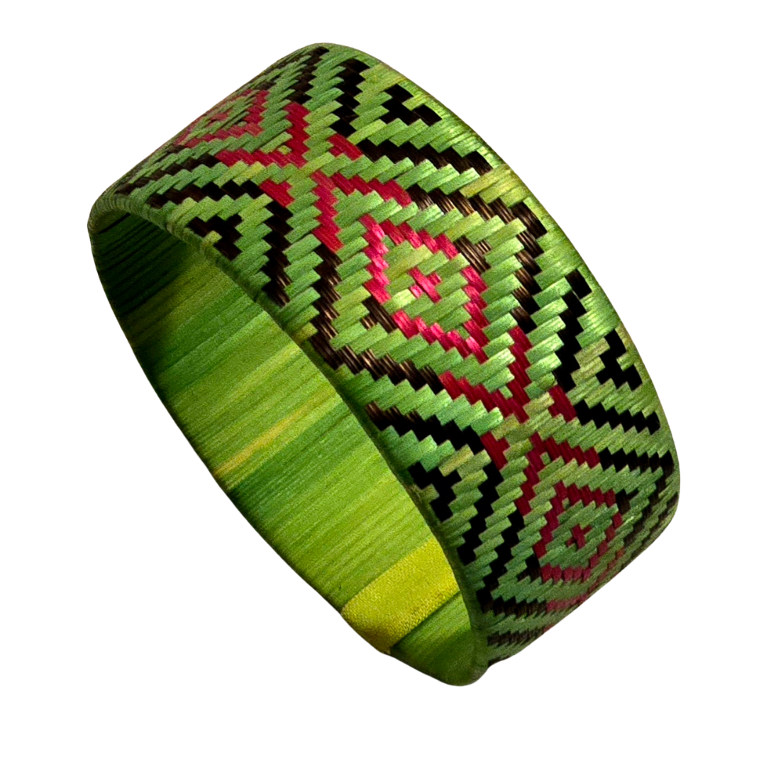 Multi-colored caña flecha wrap-around bracelets from the Peruvian Amazon - Amazon Ecology