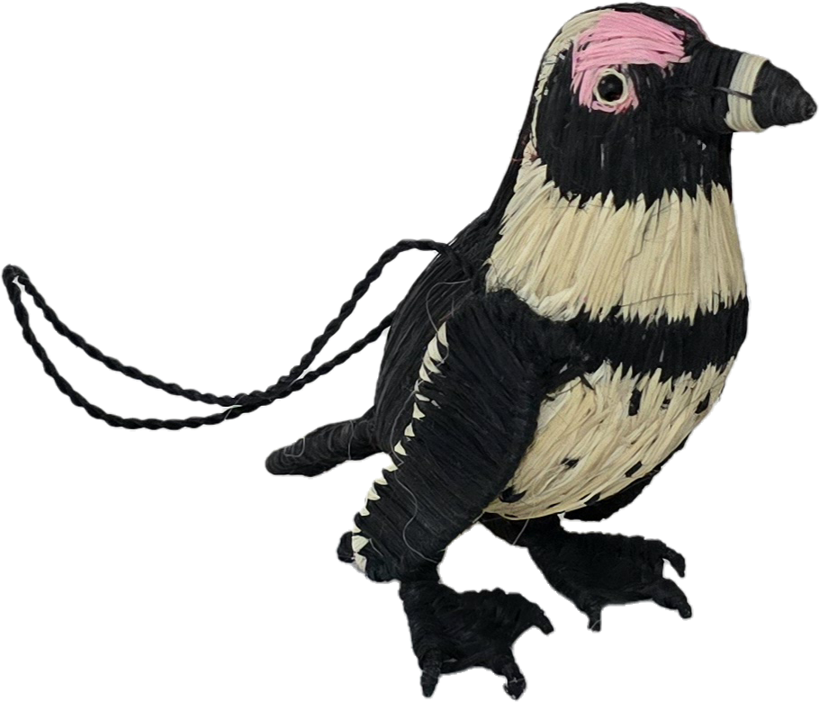 AFRICAN PENGUIN BIRD FAIR-TRADE CHRISTMAS TREE ORNAMENTS - WOVEN BY PERUVIAN AMAZON ARTISAN - Amazon Ecology