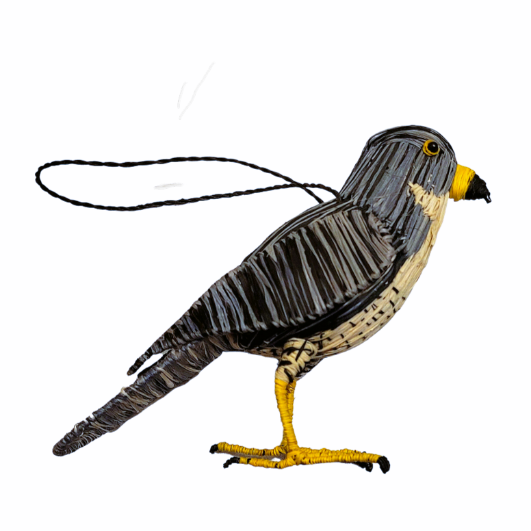 PEREGRINE FALCON BIRD - FAIR-TRADE CHRISTMAS TREE ORNAMENT - WOVEN BY PERUVIAN AMAZON ARTISAN - Amazon Ecology