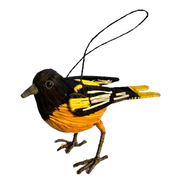 BALTIMORE ORIOLE - FAIR TRADE CHRISTMAS TREE ORNAMENT - WOVEN BY PERUVIAN AMAZON ARTISAN - Amazon Ecology