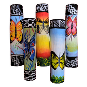 Rainsticks with wildlife and Kukama designs from the Peruvian Amazon - Amazon Ecology