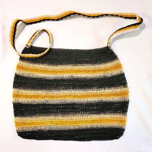 Extra-large Colorful Chambira Palm Fiber Shoulder Bag made in the Peruvian Amazon