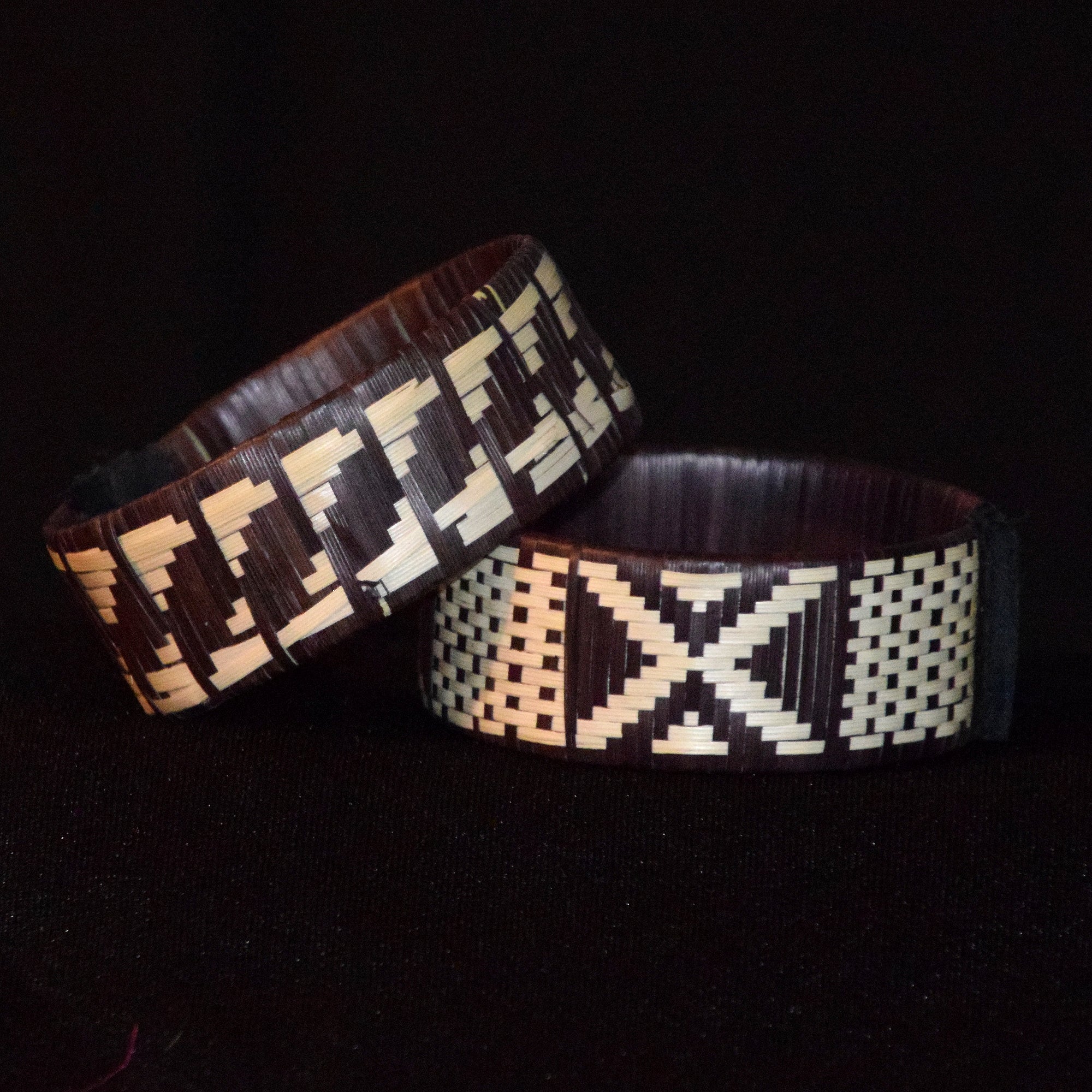 Multi-colored caña flecha wrap-around bracelets from the Peruvian Amazon