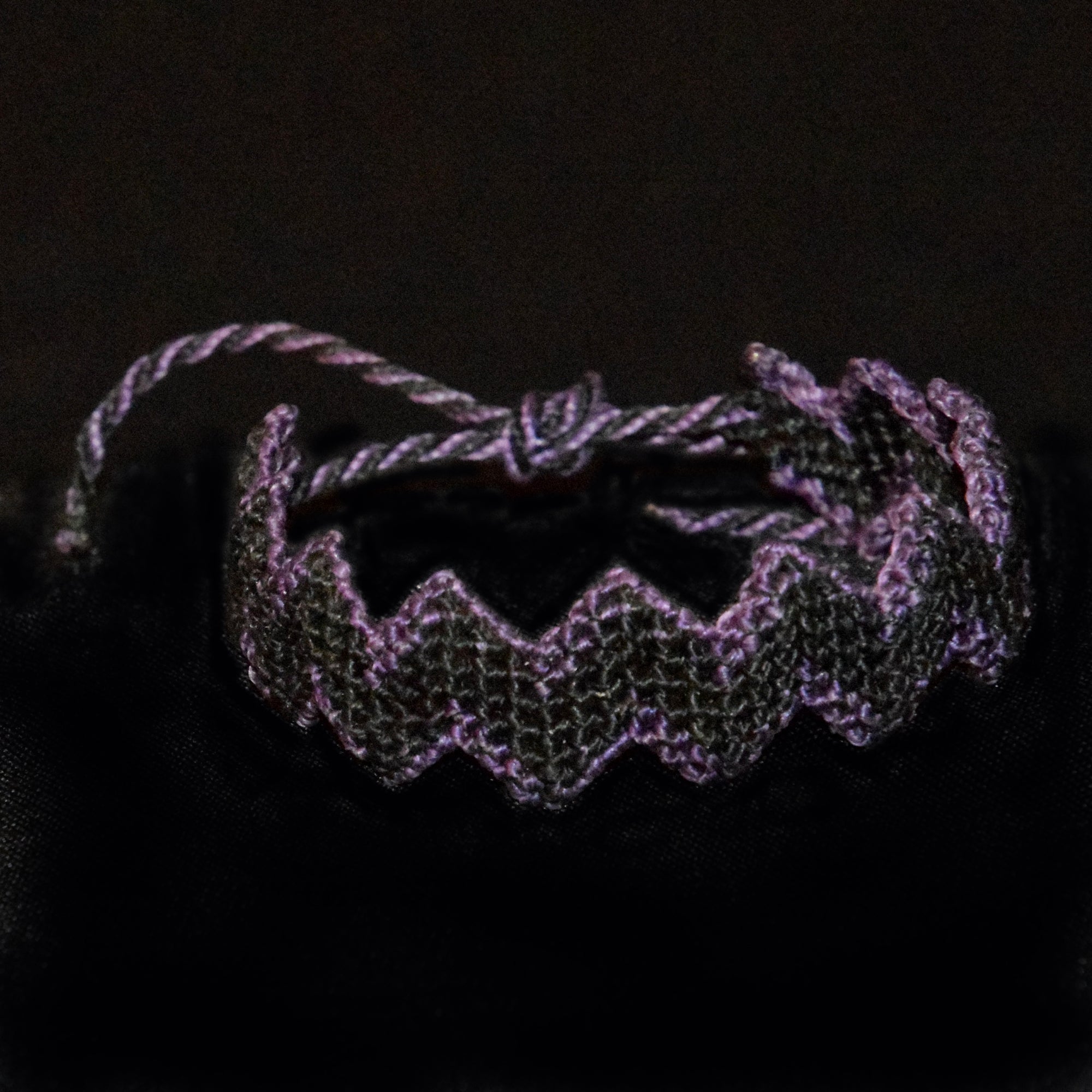 Rainbow zig-zag macrame bracelet