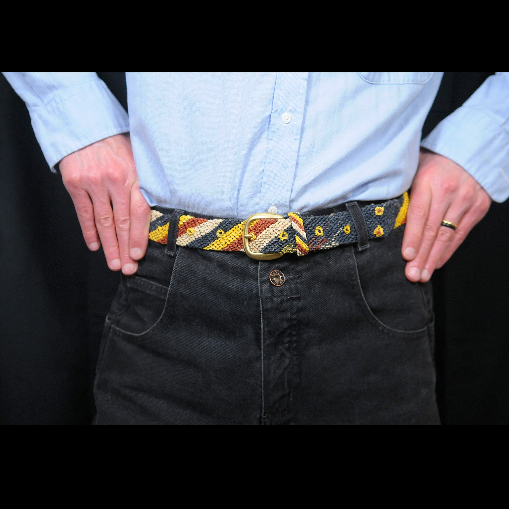 FAIR -TRADE HAND-MADE BELT CORAL SNAKE - NACA NACA PATTERN 4- WOVEN BY PERUVIAN AMAZON ARTISAN