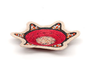 Scarlet Cyclone Handwoven Basket - Fairtrade and Handmade by Peruvian Amazon artisan