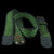 GS01C : Fair-trade hand-made Amazon guitar strap - Green anaconda model