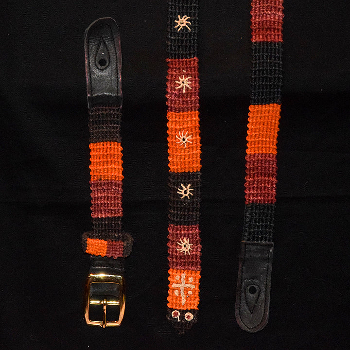 FAIR -TRADE HAND-MADE MANDOLIN STRAP - CORAL SNAKE PATTERN - WOVEN BY PERUVIAN AMAZON ARTISAN