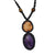 Ayahuasca vine and purple amethyst macrame necklace