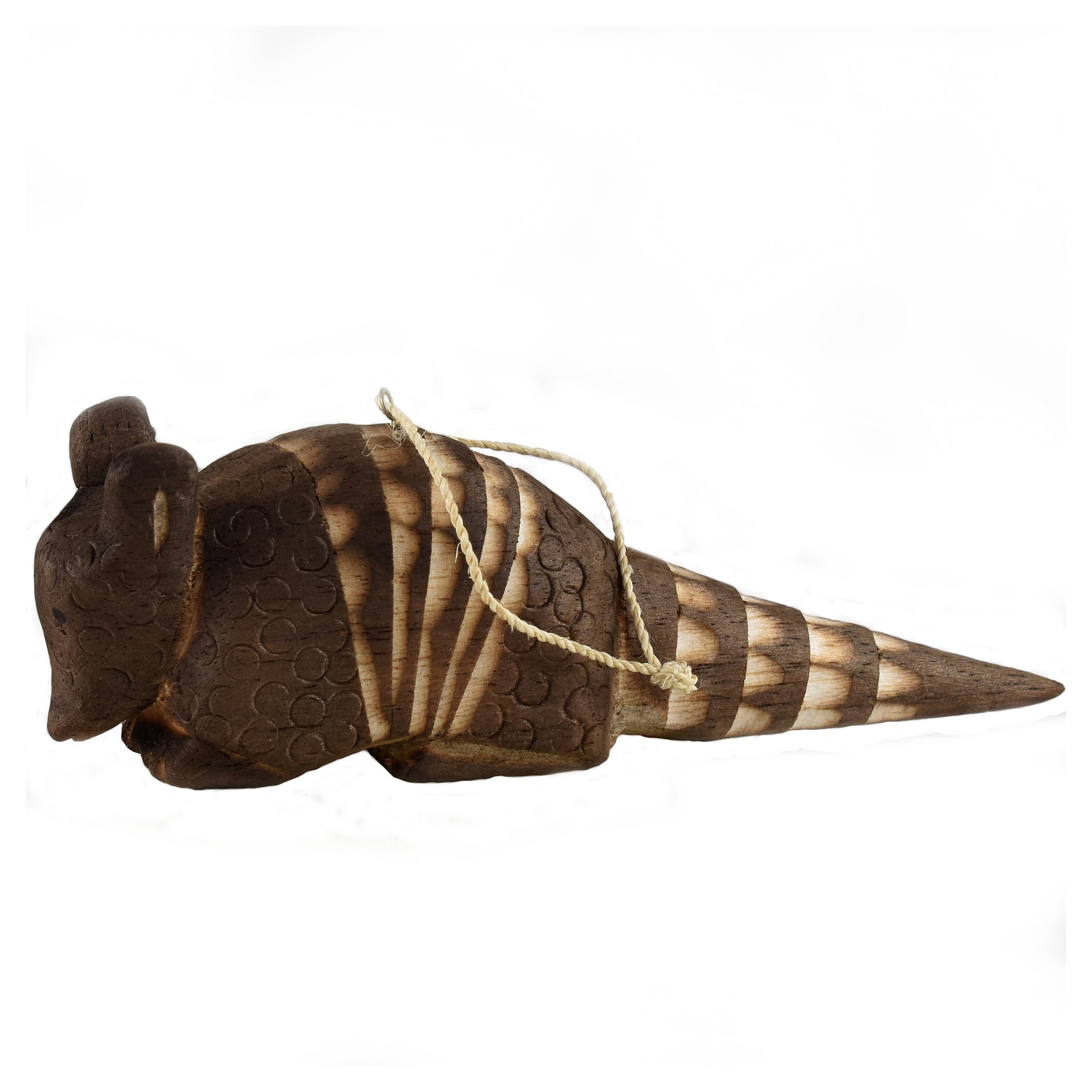 ARMADILLO BALSA WOOD FAIR-TRADE ORNAMENT - CARVED BY PERUVIAN AMAZON ARTISAN