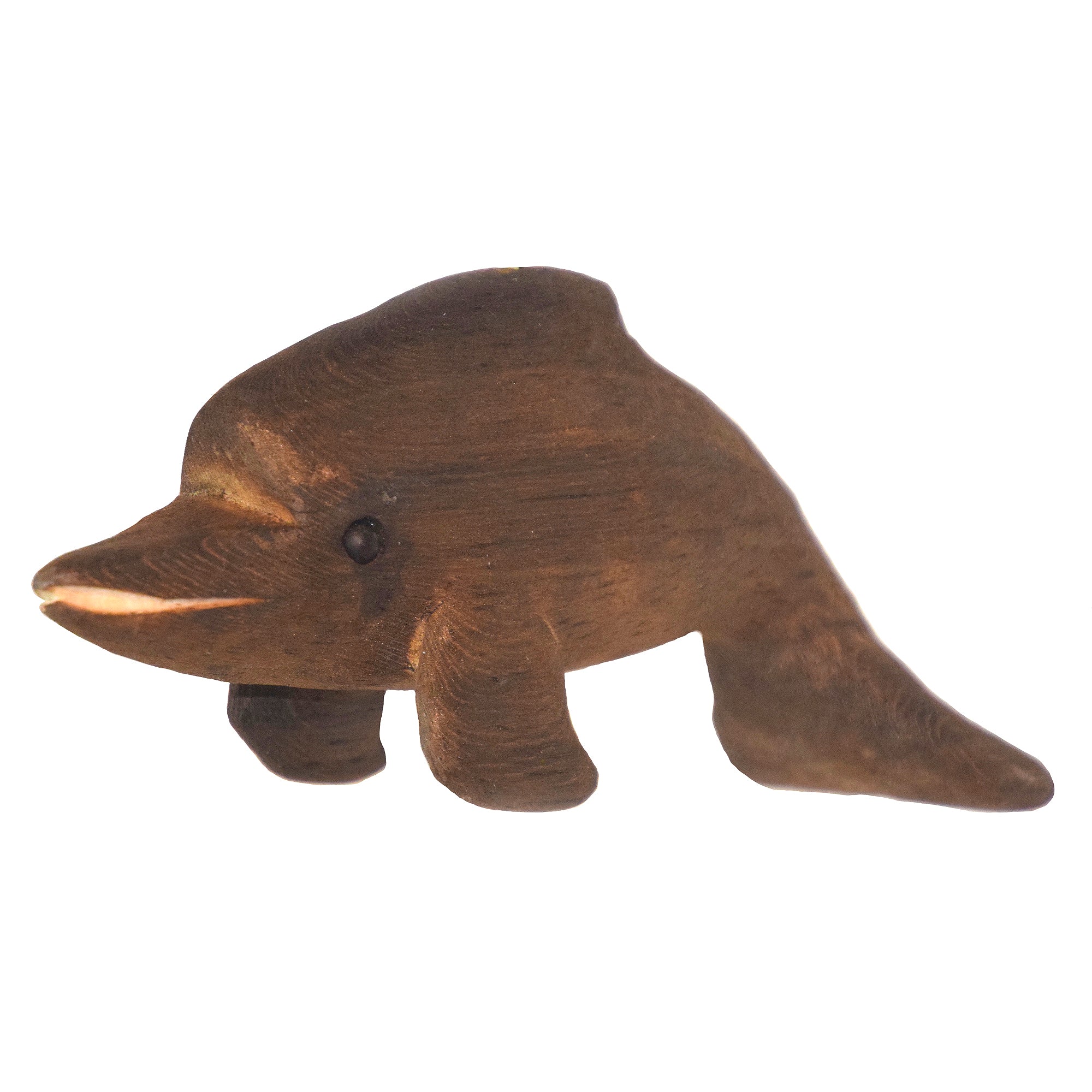 DOLPHIN BALSA WOOD FAIR -TRADE ORNAMENT - CARVED BY PERUVIAN AMAZON ARTISAN