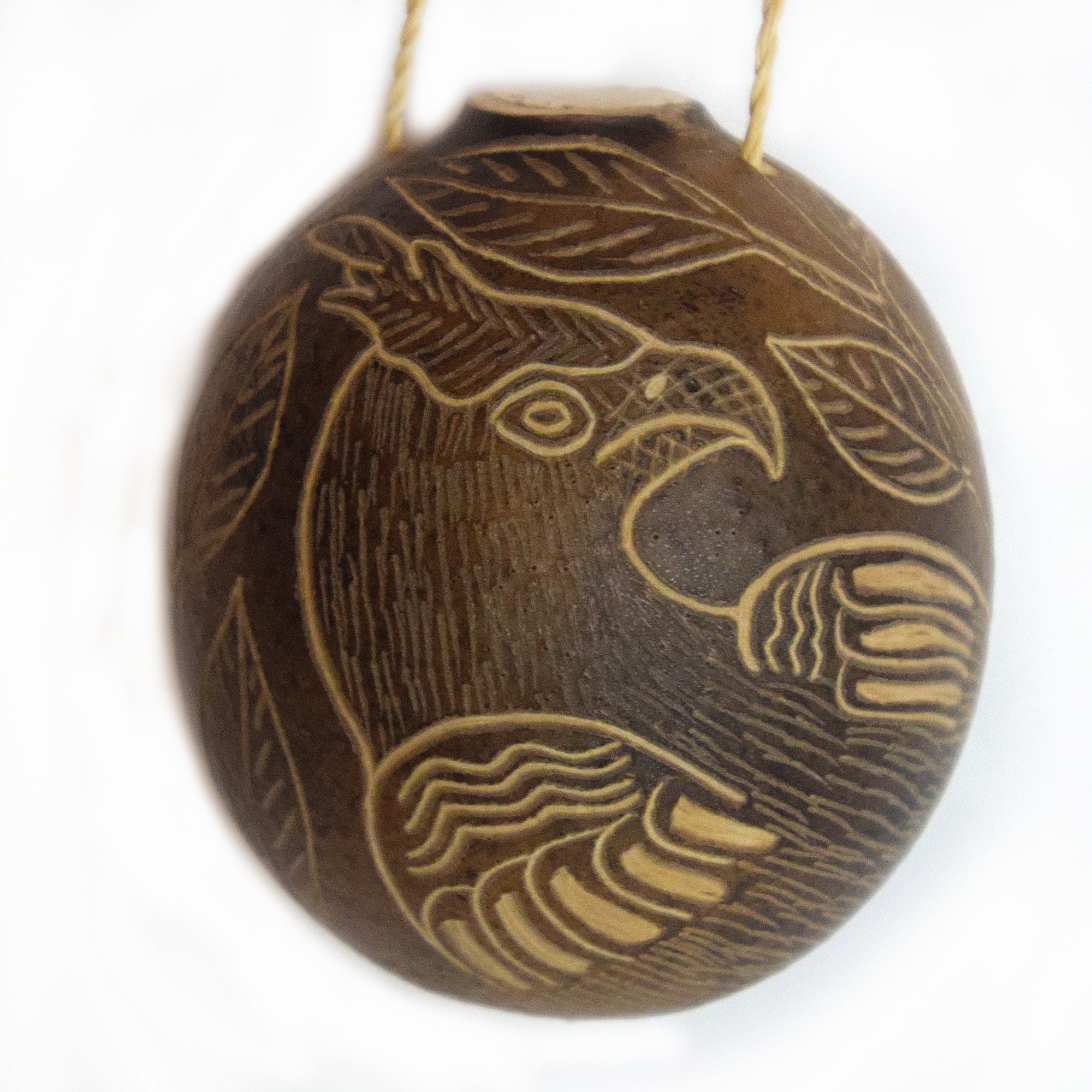 Hawk Eagle Bird Calabash Christmas tree ornament and hand rattle