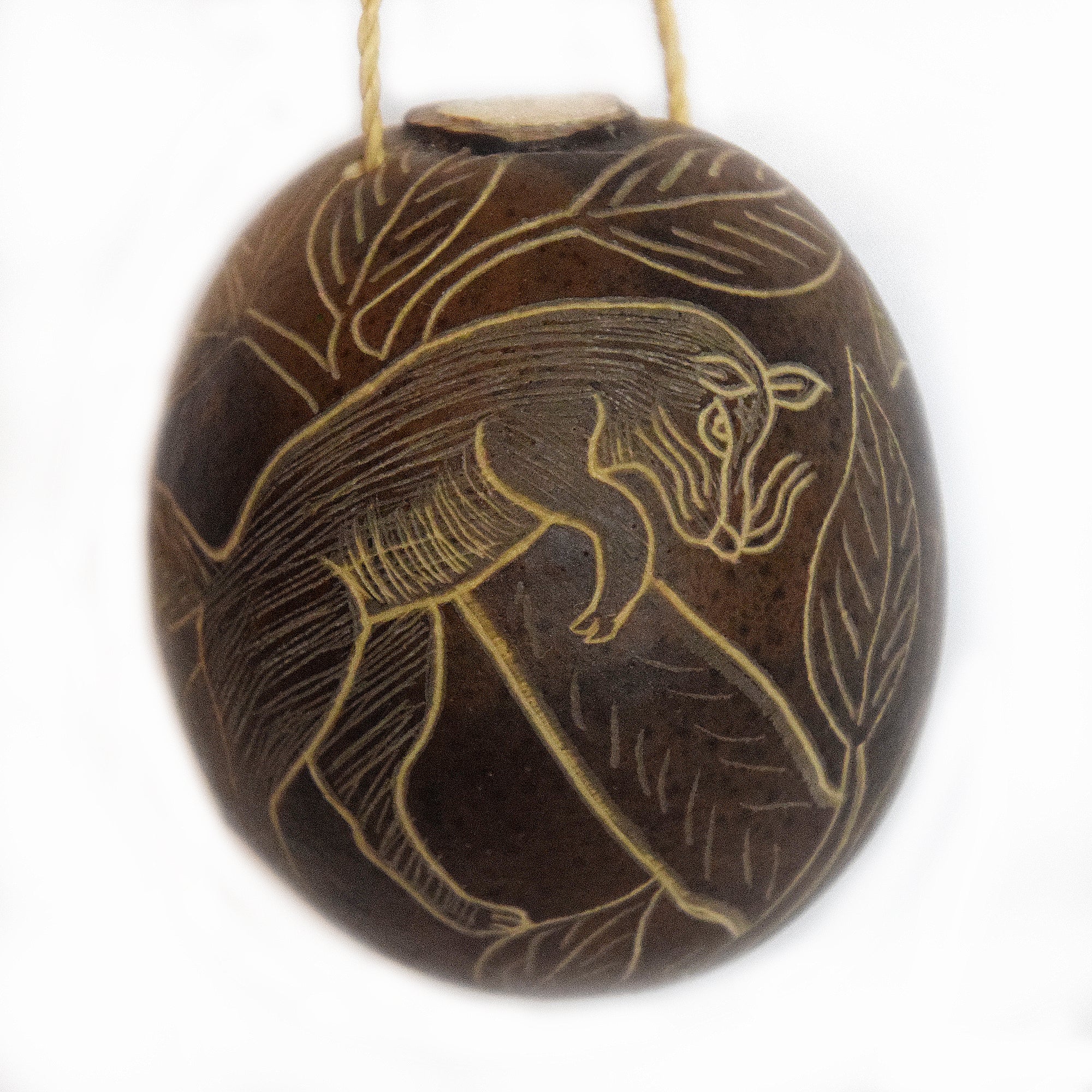 Fox Mammal Calabash Christmas tree ornament and hand rattle