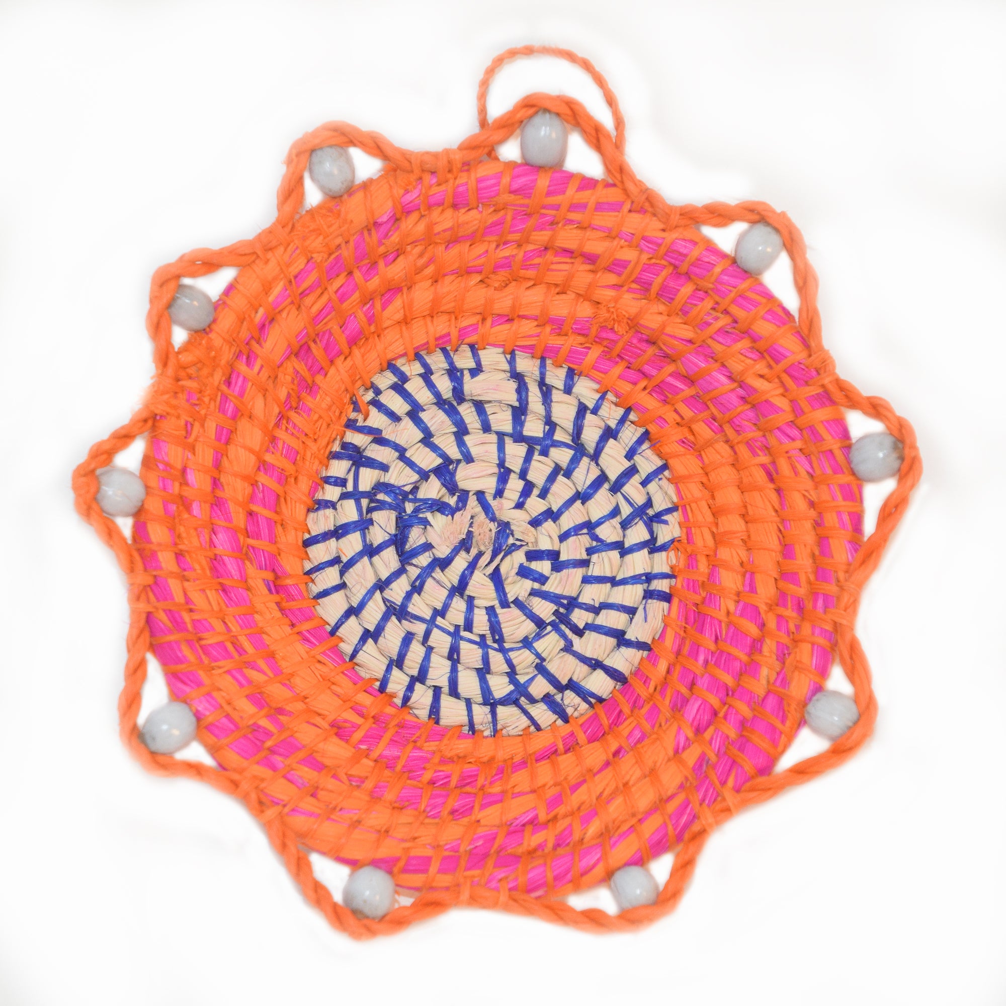 Colorful mini-basket and ornament - Handwoven by Amazon artisans from Peru