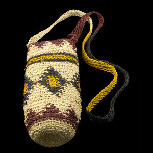 Fair-Trade Bottle Carrier/Wine Tote with Bora native pattern