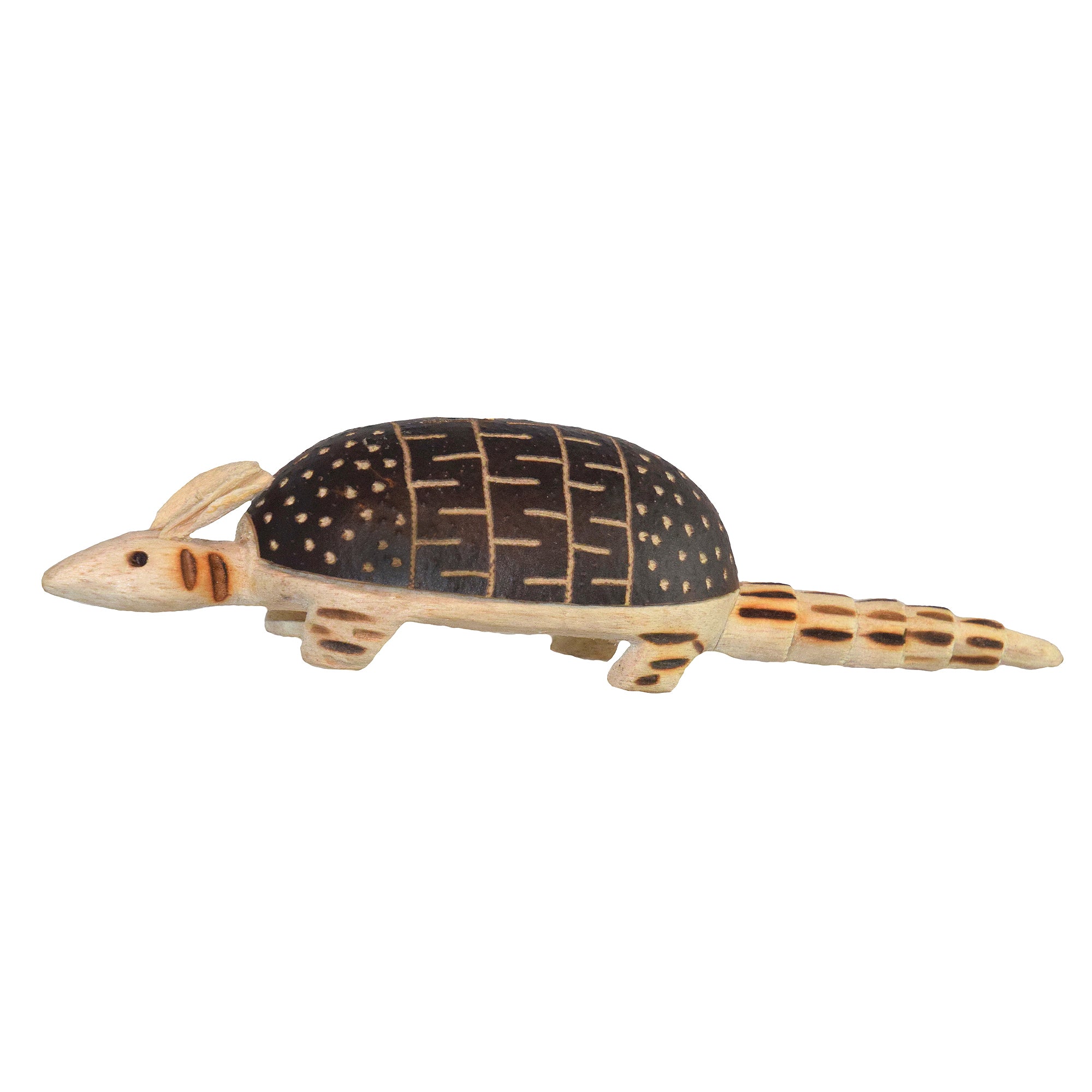 ARMADILLO BALSA WOOD FAIR-TRADE ORNAMENT - CARVED BY PERUVIAN AMAZON ARTISAN - Amazon Ecology
