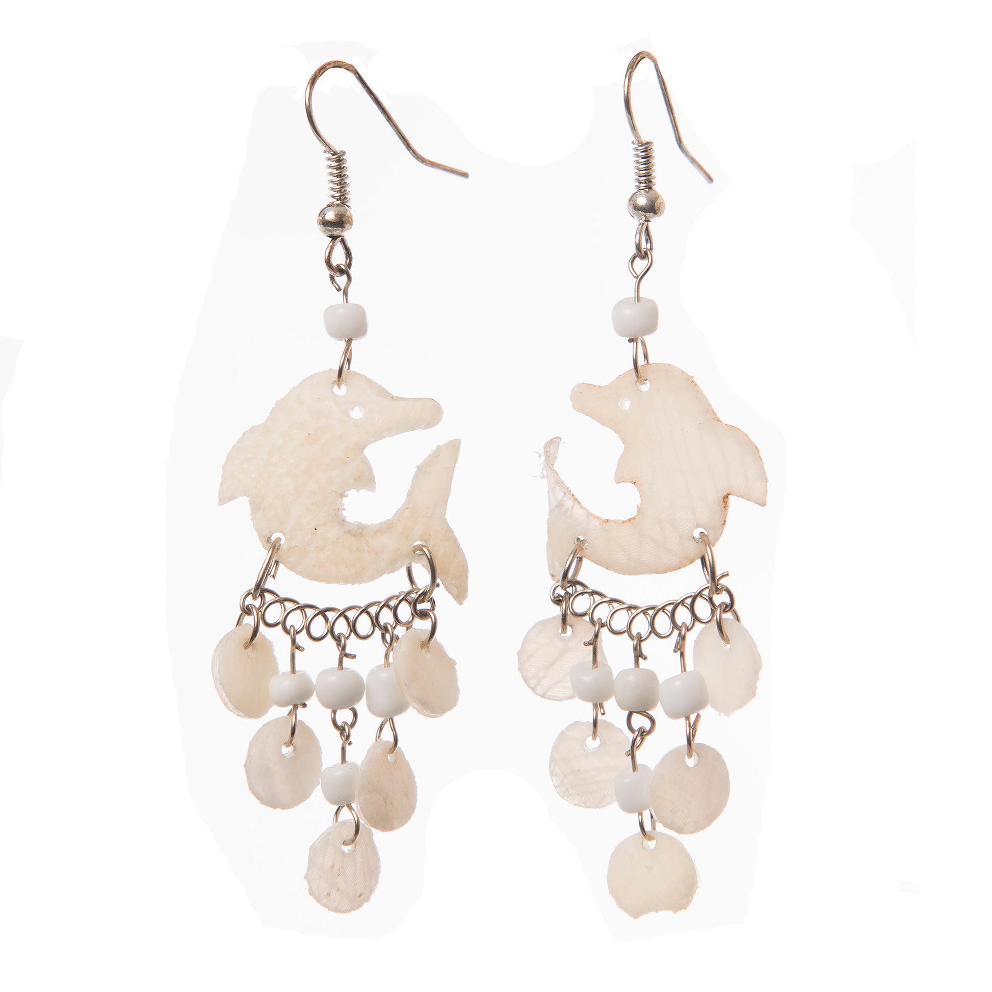 Paiche Fish Scales Dolphin and Star Earrings - Amazon Ecology
