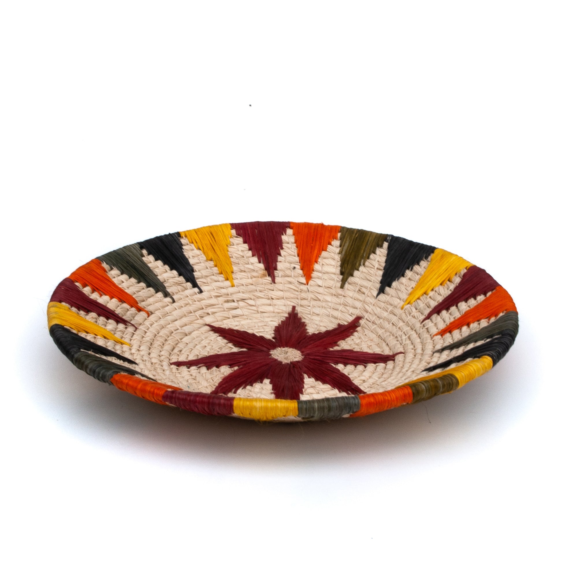 Red Star Flower Decorative Basket - Fair Trade and Handwoven - Amazon Ecology