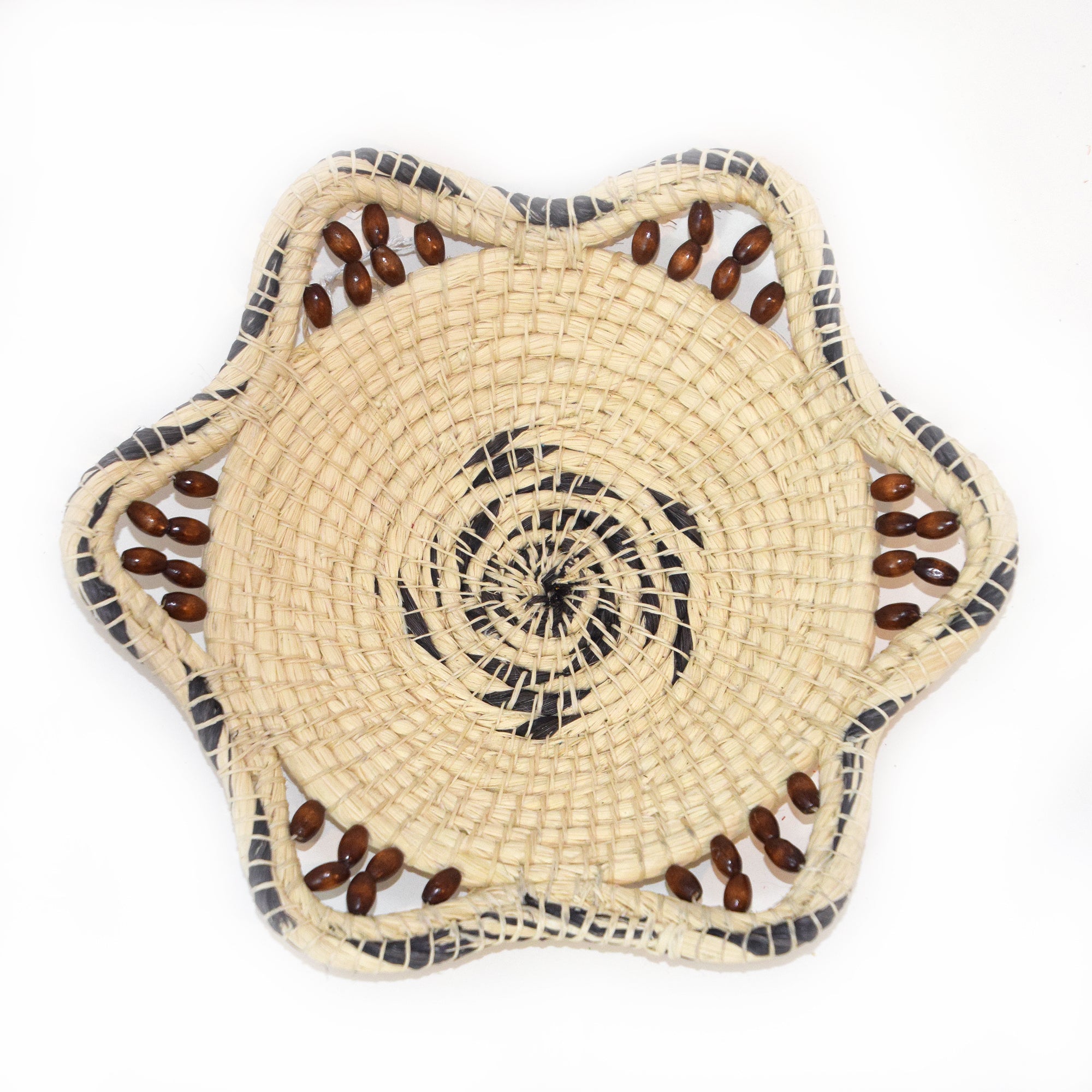 Cookies and Cream Handwoven Decorative Basket - Fair Trade - Amazon Ecology
