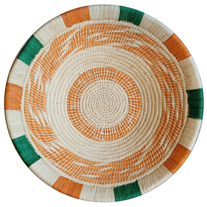 Orange and Green Delight - Fair Trade Basket - Handmade by Peruvian Amazon artisan - Amazon Ecology