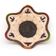 Chocolate and Cream Decorative Basket with Orange and Green Accents - Amazon Ecology