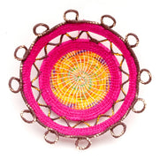 RASPBERRY LOOPS - HANDMADE CHAMBIRA PALM FIBER BASKET - WOVEN BY ARTISAN FROM PERUVIAN AMAZON - Amazon Ecology