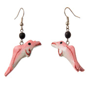 Dolphin Balsa Wood Earrings - made by artisan from Peruvian Amazon - Amazon Ecology