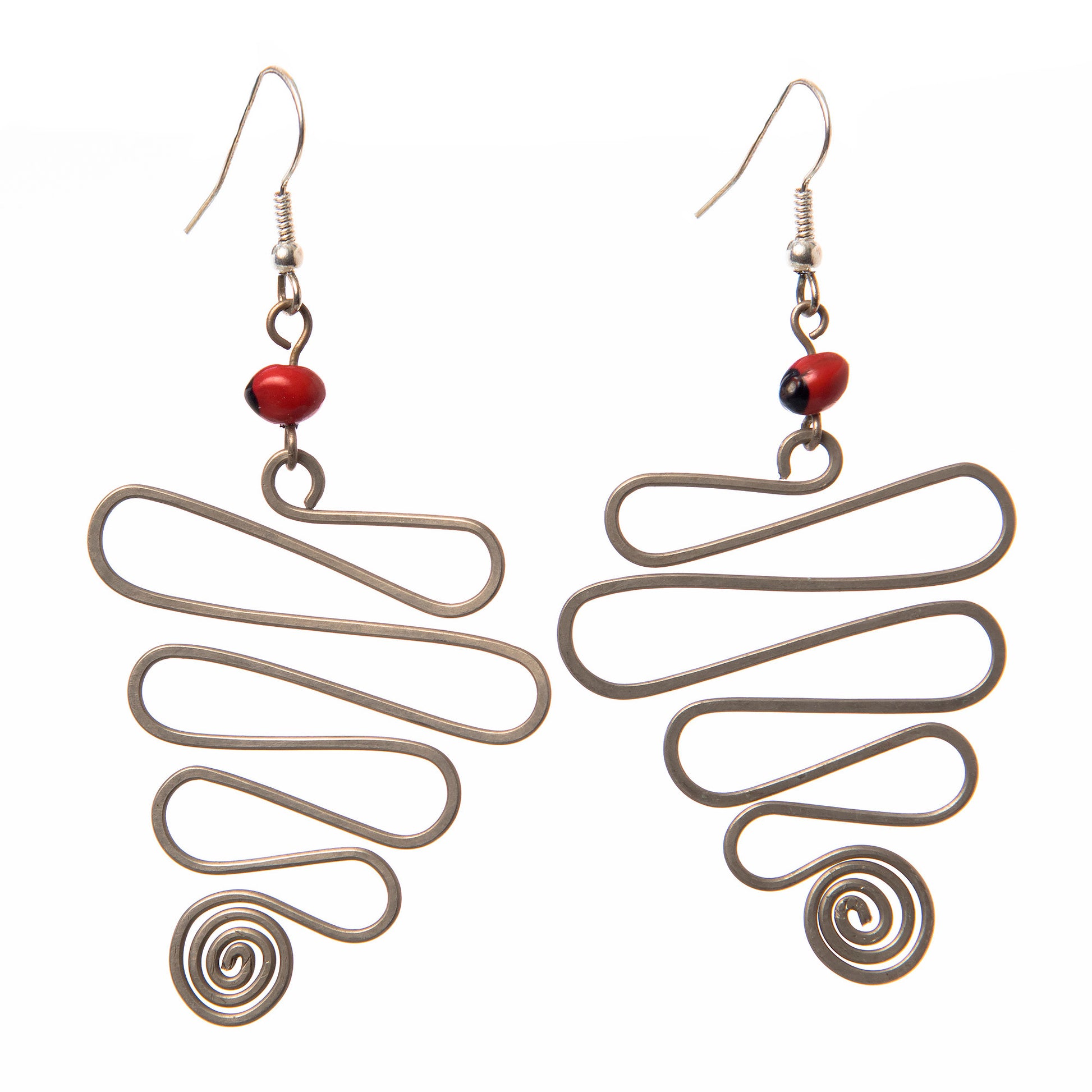 Silver Wire Earrings with Fun Designs - Amazon Ecology