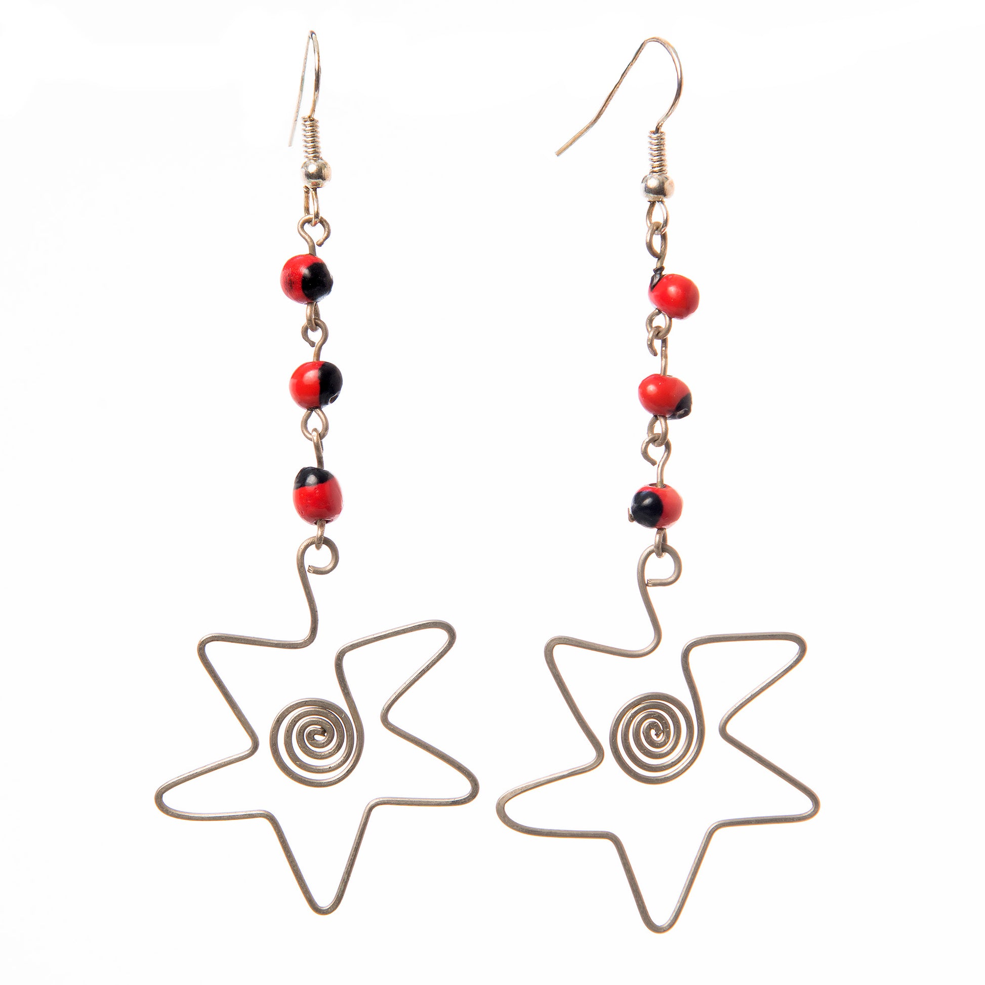 Silver Wire Earrings with Fun Designs - Amazon Ecology