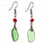 Ethereal Green Opalite and Huayruru Bead Earrings