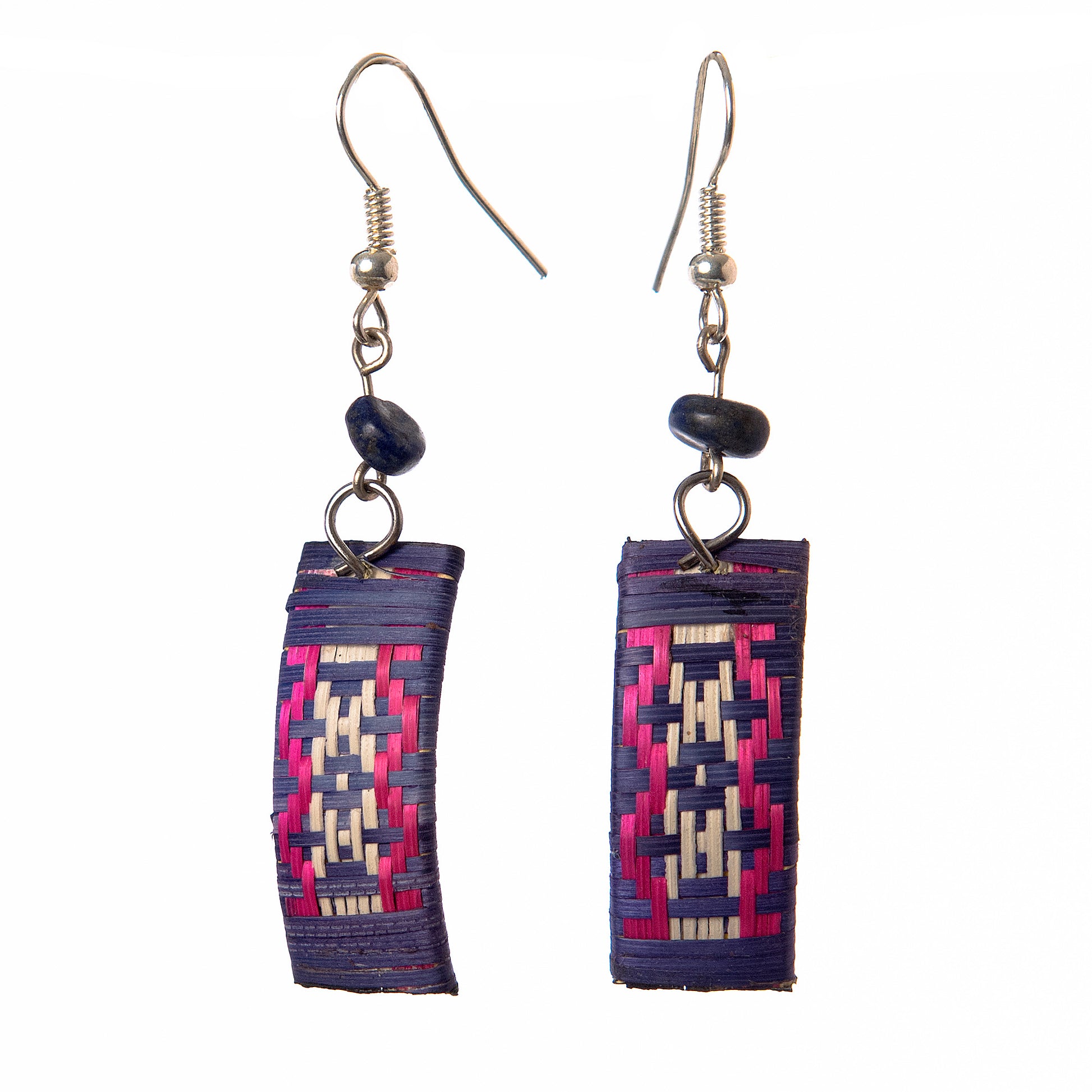 Cana Flecha Rectangular Earrings - made by Peruvian Amazon artisan - Amazon Ecology